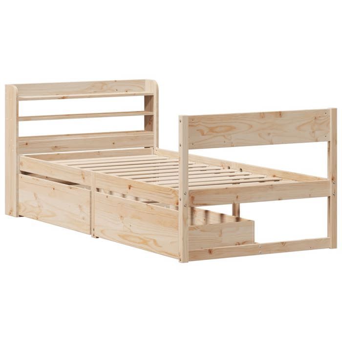 VidaXL Cadre de lit sans matelas 90x200 cm bois de pin massif 3307131