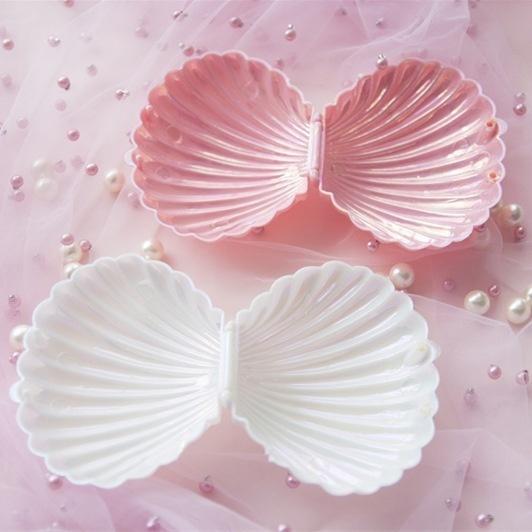 Creative Pink Earrings Seashell Shape Necklace Packaging Gift Boxes Storage Jewelry Box (Jewelry NOT Included)
