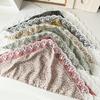 2024 Summer Pastoral Style Lace Floral Fabric Headscarf for Women, Beach Vacation Fresh and Simple Headscarf