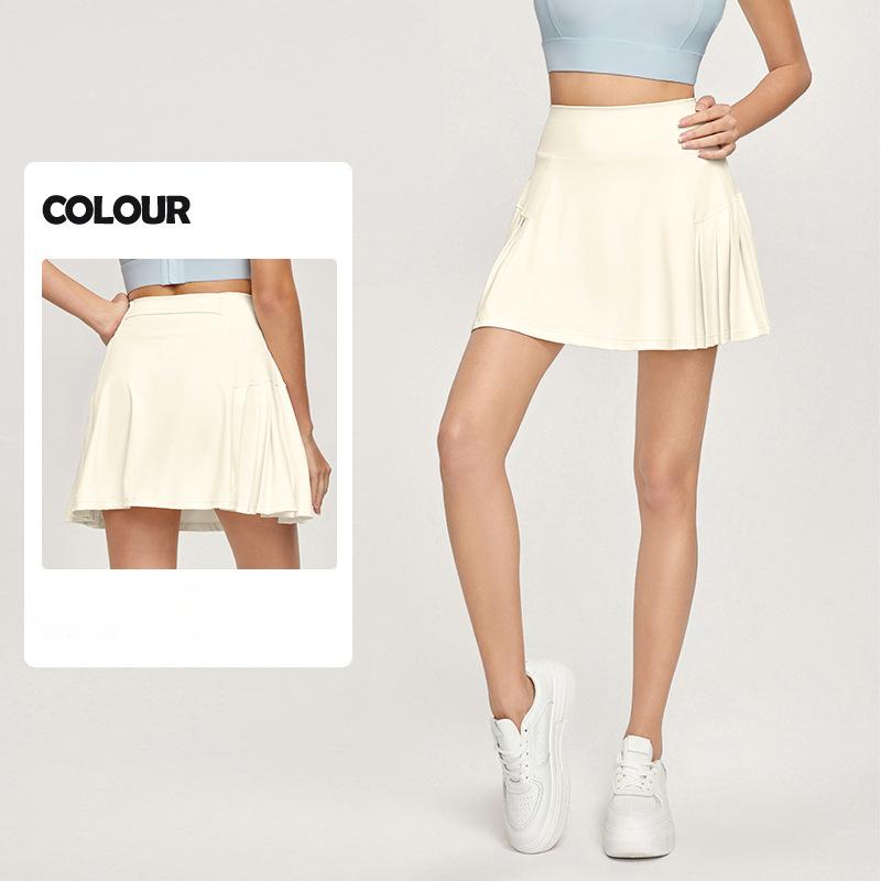 

Крутая спортивная короткая юбка, юбка для бадминтона и тенниса с защитой от просвечивания и карманом, имитирующая двойку, и облегающая юбка для йоги для ношения поверх XL