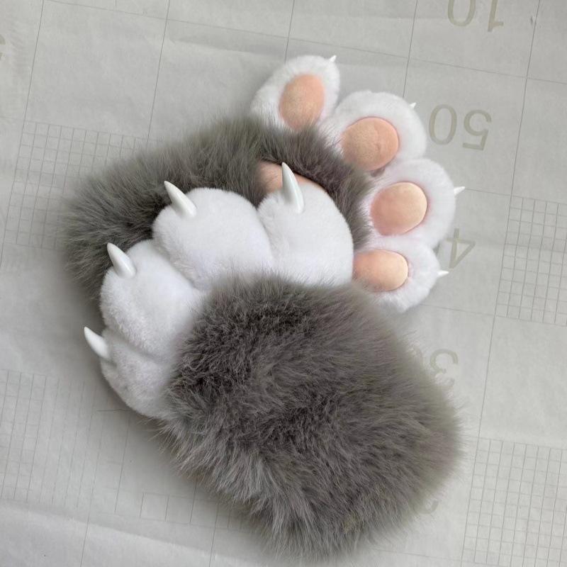 Animal claws, squeaking, furry claws with nails, gloves COS cat claws cute plush finished props