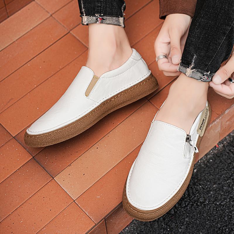 Fashion 2024New High Quality Men Retro Comfy Slip on Loafers Outdoor Antiskid Flat Designer Driving Design Casual Leather Business Shoes
