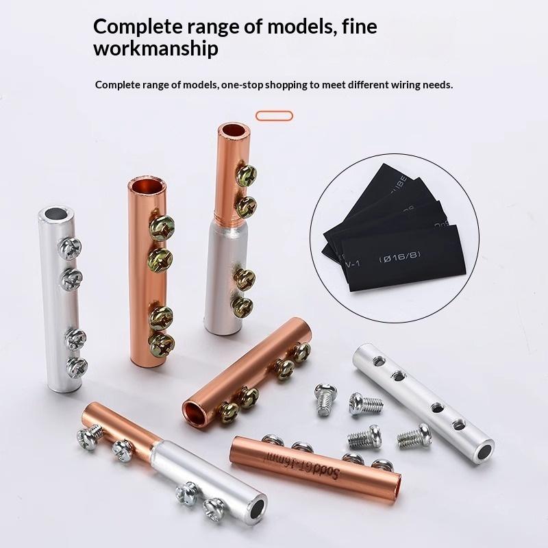 1/3Pcs Gtl Quick Cable Connector Copper Wire Butt Terminal Splice Copper Al Cable Wire Tubular Screw Bolt Connection Sleeve Join