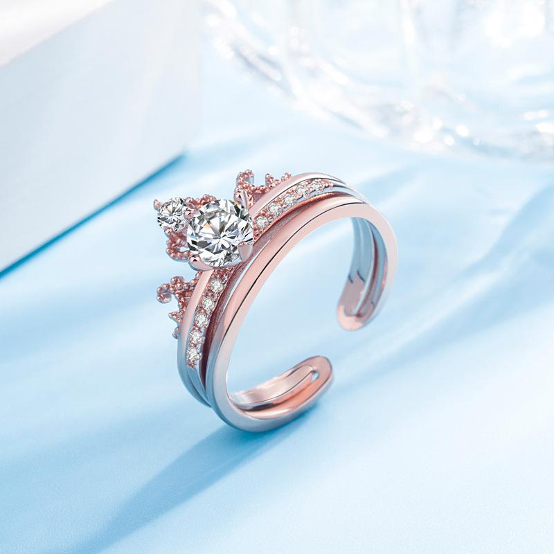 

Классическое кольцо Lindon из медного сплава с цирконием, женские ювелирные изделия, свадебный подарок для вечеринки розового золота