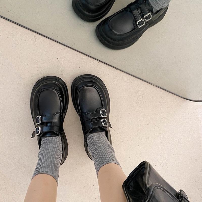 Simple Round-toed Versatile New Thick-soled Single Shoes