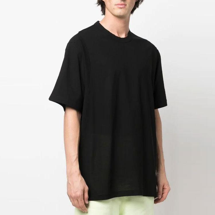 Y-3 SS22 Back Logo Oversized Solid Color Short Sleeve T-Shirt Men Tops Black HD3591