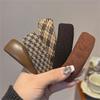 New Fashion Fabric Plaid Side Hair Clips Women Korean Coffee Color Geometric BB Clip Hairpins Hairgrip For Girls Kids Hair Accessories