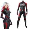 Susan Sue Storm Richards Anime Game Rivals Cosplay Costume Black And Red Zentai Sexy Gothic Jumpsuit Punk Jirai Kei Customized