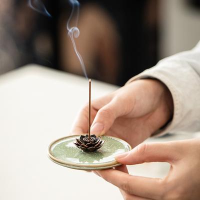 Lotus Incense Insert Ceramic Incense Insert Tray Incense Rack, Line Incense Tray Incense Burner Household Aromatherapy Incense Holder Indoor Incense