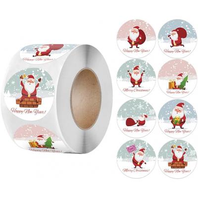 500Pcs Christmas Stickers Christmas Theme  Seal Labels Stickers for DIY Gift Box Baking Package Envelope Decor