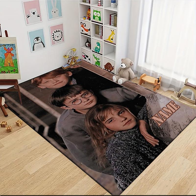 Custom Name "Harry Potter's Journey" Carpet Rug Customizable Soft Washable Anti-Slip Home Living Room Sofa Mats Personalized Rug. 090975