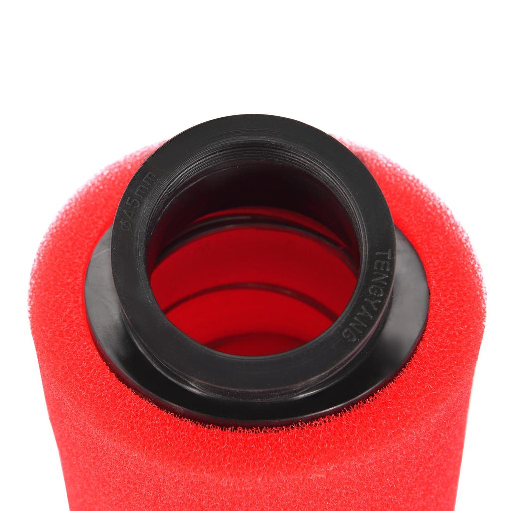 45mm Red Angled Sponge Air Filter for Motorcycle & ATV - Fits Multiple Models