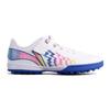 Li Ning Kids Artificial Turf Casual Shock Absorbing Durable Low Top Football Shoes Kids Football Shoes White Blue YKGU008-3