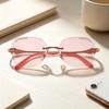 Stylish Rimless Diamond Anti Blue Light Reading Glasses Outdoor Traveling High Quality Comfortable Women's Presbyopia Eyewear