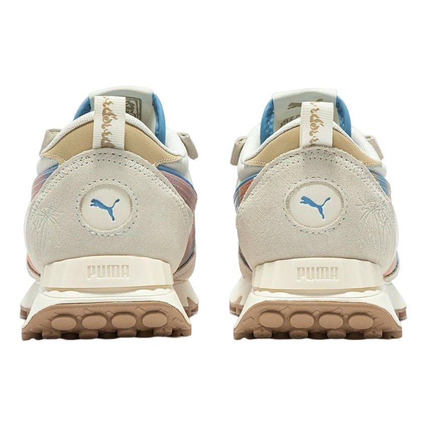 Puma Rider Fv Gradient Flames Fabric Comfortable Sports Low-Top Lifestyle Shoes Unisex Sneaker White Blue 394973-01