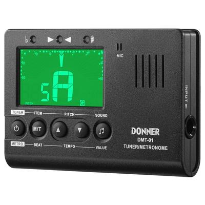 Donner Digital and Tone Generator for and Chromatic Instruments DMT-01 3-in-1 Metronome, Tuner, Guitar, Piano, Trumpet,