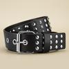 Rivet Pin Buckle Belt Metal Belt Men And Women Punk Style With Jeans Decorative Belt
