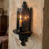 3D Printed Gothic Wall Shelf Dark Style Plastic Wall Mounted Candlestick Vintage Carved Wall Decorations Halloween Decor