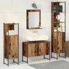 Bathroom Furniture Set with Door Shelf 4 pcs Brown Engineered Wood