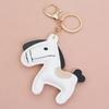 Women Leather Charms Bag Pendant KeyChain Cartoon Pony Rocking Horses Keyring Cute Animal Ornament Accessories