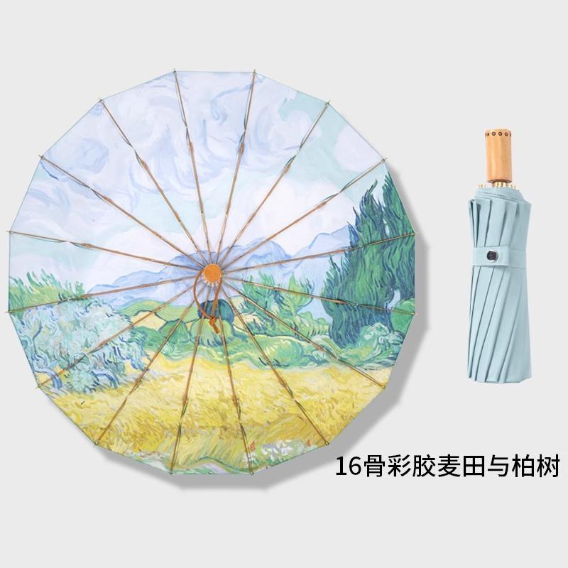 Sun Umbrella Large 16 Bone Sunscreen UV Protection High Value Sunny Umbrella Dual-purpose Female Manual Windproof Parasol
