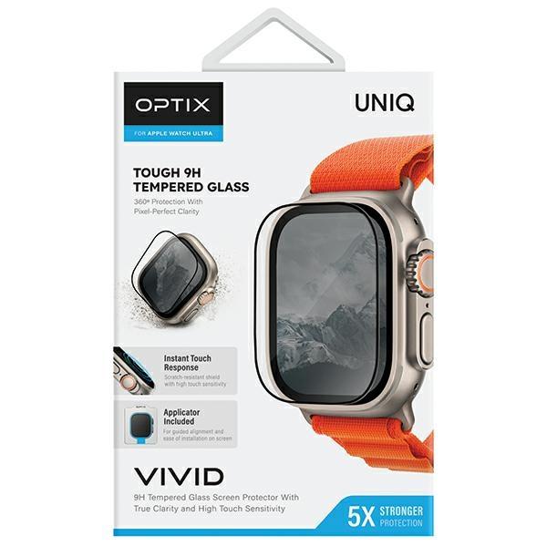 Uniq Optix Vivid Apple Watch Ultra 49Mmclear Szkło Hartowane Z Aplikatorem Uniq-49Mm-Vividclear