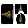 Christmas Bathroom Floor Mat Toilet Three-Piece Set