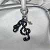 Charming Dotted Stripe Keychain Premium Acrylic Material Everyday Carry Essential Musical Symbol Key Holder
