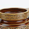 Copper Alloy Incense and Candle Holder - Handmade Ceramic Base for Home Use