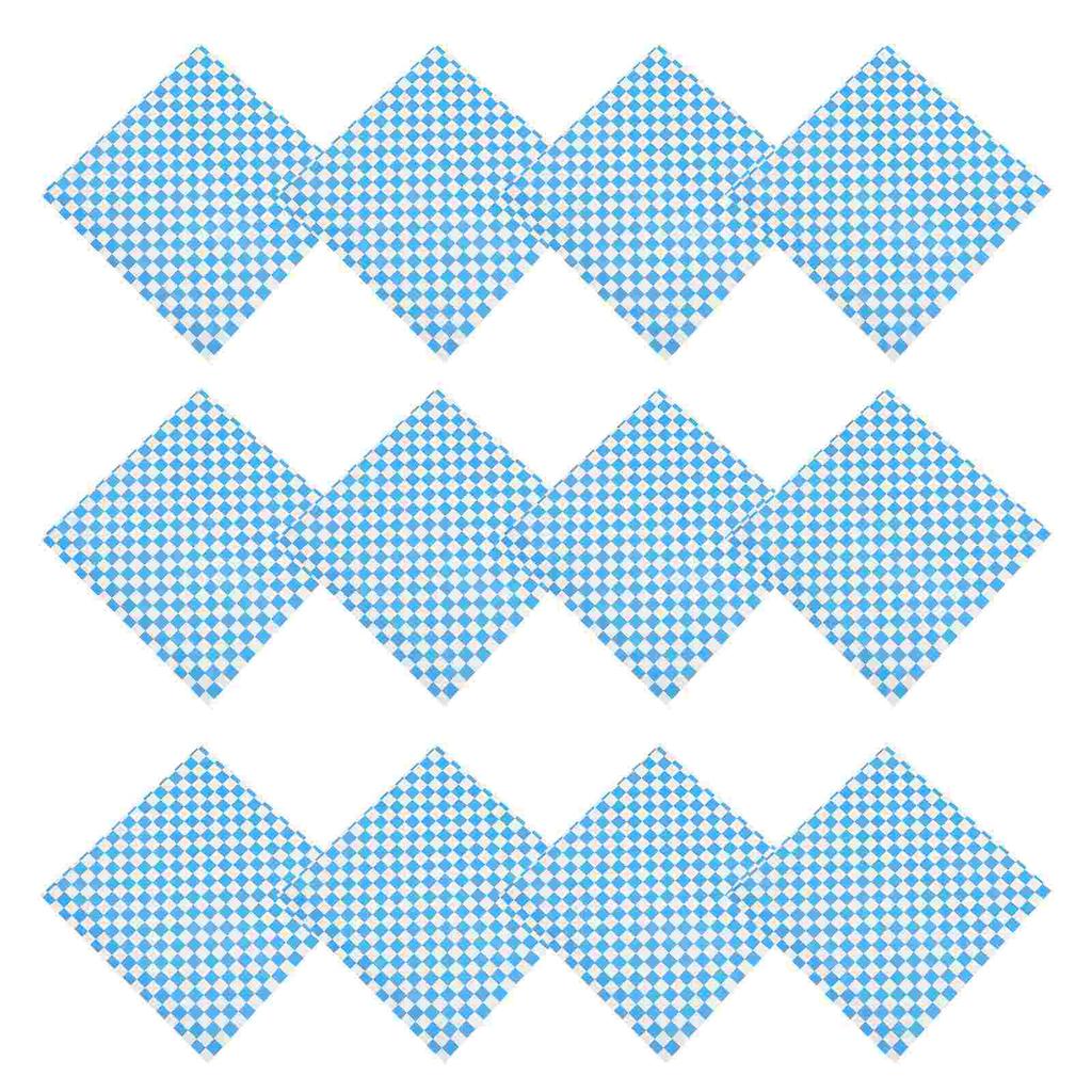 50 Sheets Checkerboard Burger Food Wrapping Paper Rice Ball Bento Baking Bread Mat Grease-proof Sandwich Basket Liners Cheese