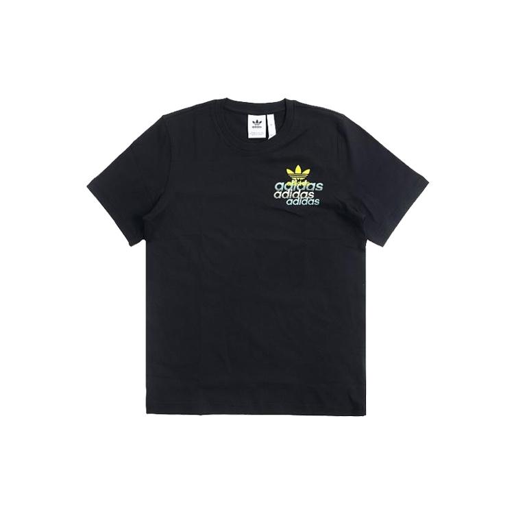 adidas originals Logo Printing Short Sleeve Black Men s FM3341 M