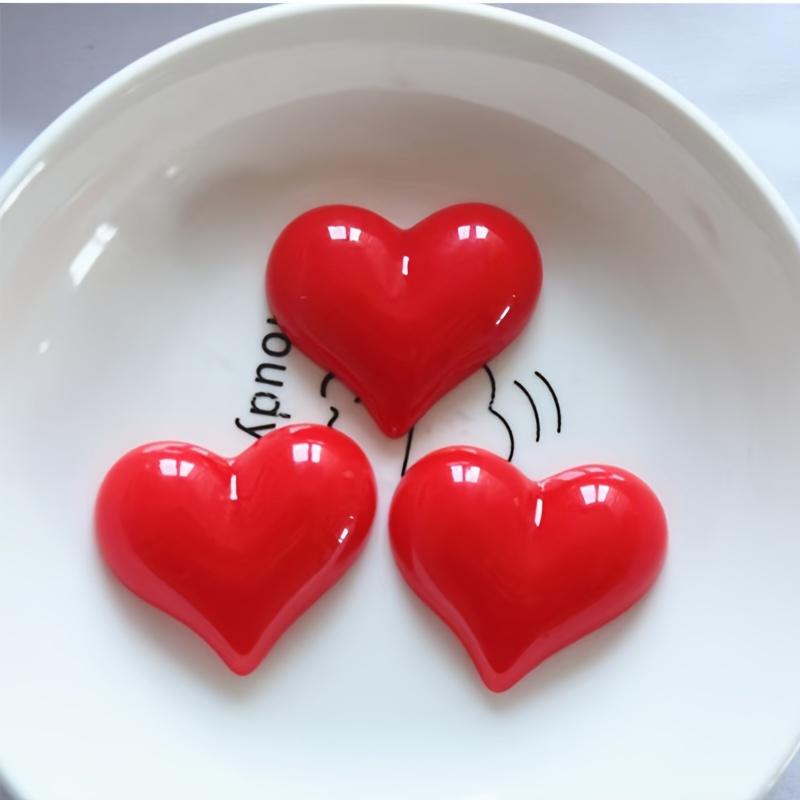 6pcs Strong Metal Heart-Shaped Refrigerator Magnets - Decorative Fridge Magnets for Pos, Memos, Whiteboards