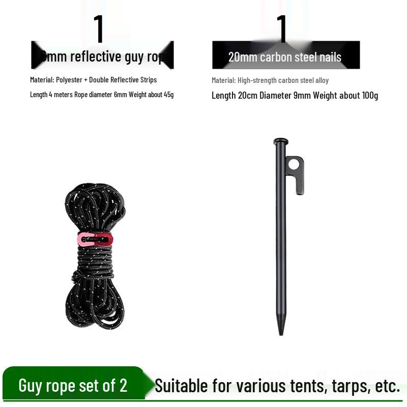 Heavy-Duty Steel Ground Stakes for Camping, Tent, Snow, Beach, Canopy, and Grass