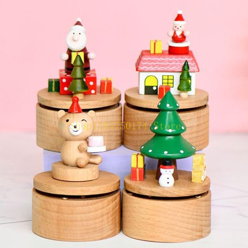 Music Boxes With Multiple Themes Festives Decoration Rotating Santa Christmas Ornament top sale