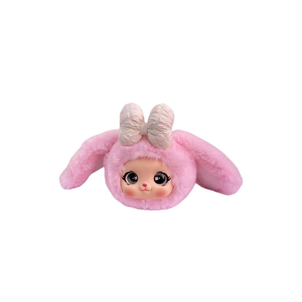 Bag Hanging Bunny Puppy Doll Pendant Big Ear Car Key Ring Rabbit Dog Plush Keychain  Backpack