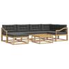 Outdoor Sofa Set 7 Pcs White and Anthracite