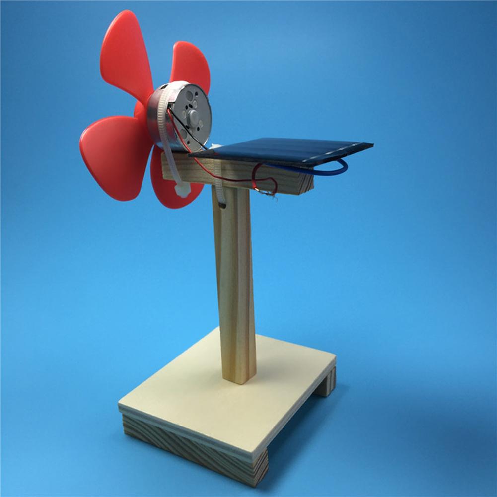 Kid DIY Scientific Experiments Toy Creative 3D Plastic Solar Fan DIY Model Assembled Craft Kits Science Education Aid Toy Gifts
