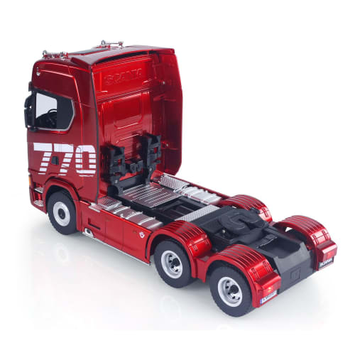 Wheelfun Huina 770S Plastic 1/18 Scale RC Tractor Truck Complete Model RTR 7.4V Battery Radio 19-Channel Lights and Sound Effects Remote Control Lorry