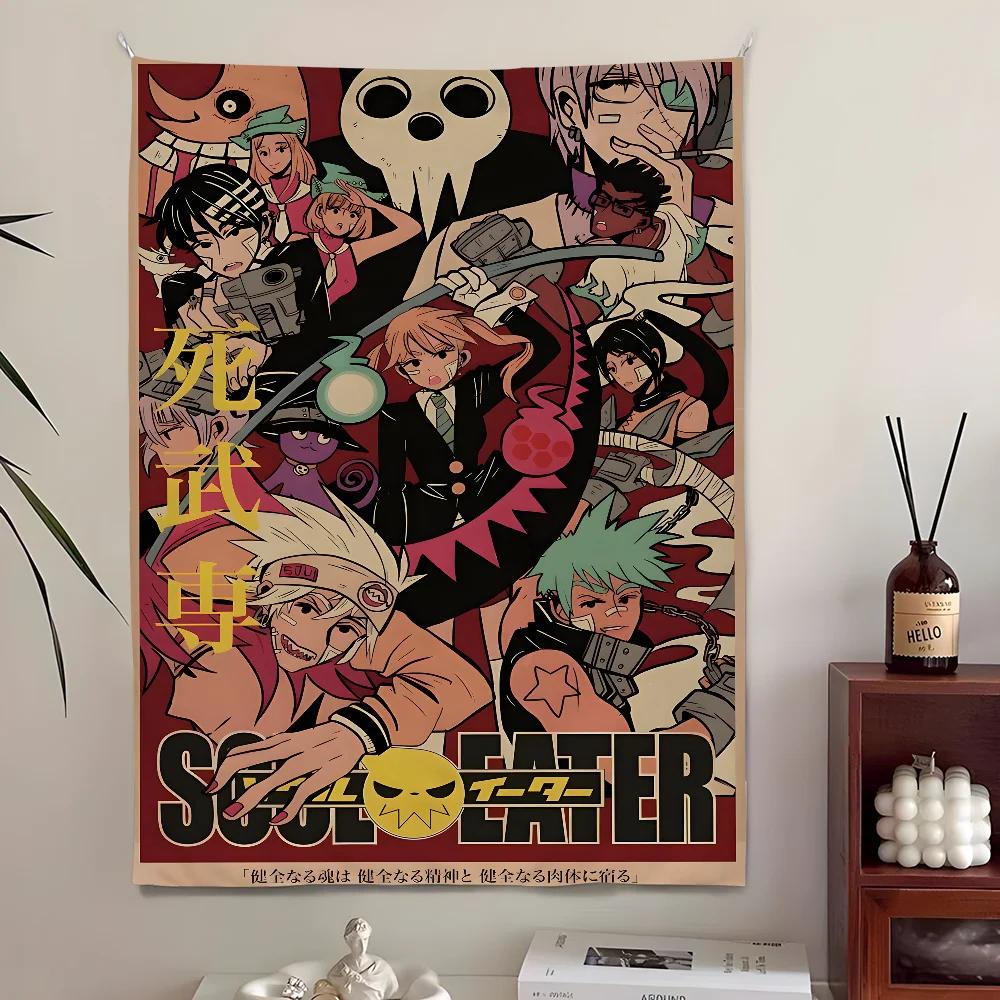 Arazzo Poster Anime Soul Eater Design Manga Giapponese Perfetto per Stanza dei Fan o Decorazione Studio Grande Opera d'Arte da Appendere al Muro