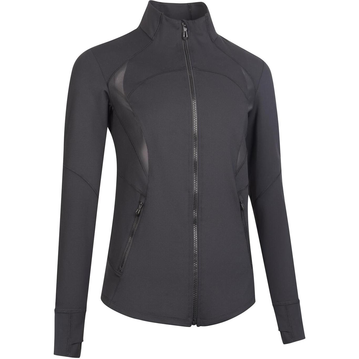 

DECATHLON 500 Stitched Outdoor Leisure Sports Zip Stand Collar Jacket Women s Classic Black M