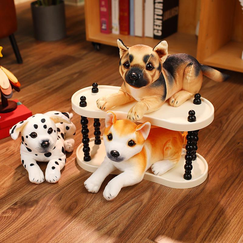30cm Realistic Pet Dog Plush Toys Husky Dalmatian Beagle Stuffed Animal Dolls Graduation Season Gift Cute Companion Decor