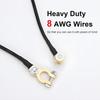 Top Post Battery Disconnect Switch, 100A 12-32V On/Off, Waterproof Heavy-Duty Battery Disconnect Switch with 8AWG Wire for Cars, Vehicles, RVs, and