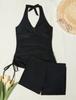 Two-piece Slim-fit Suspender Briefs Swimsuit
