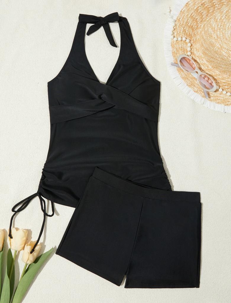 Two-piece Slim-fit Suspender Briefs Swimsuit