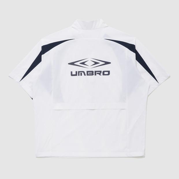 Umbro Double-Cut Short Sleeve Stand Neck Anorak White (Uq221Swt54) (A Type)