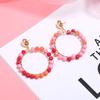 Bohemian Colorful Rattan Shell Tassel Raffia Earrings