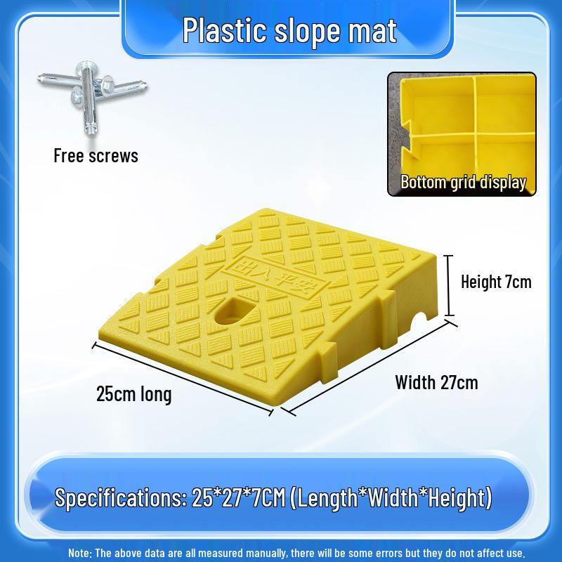 Home Car Step Threshold Mat - Plastic Curb Ramp