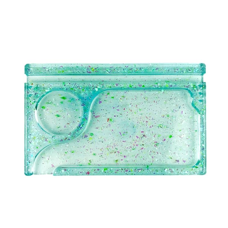 Epoxy Resin Mold with Disc Makeup Reel Cosmetic Silicone Mold Storage Tray Resin Mold for Diy Decorative Jewelry Tools