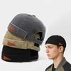 Vintage Schirmlose Mütze Atmungsaktive Buchstaben Beanie Mütze Baumwolle Retro Herren Verstellbare Docker Mütze Literarische Matrosenmütze Damen Hip Hop Mütze