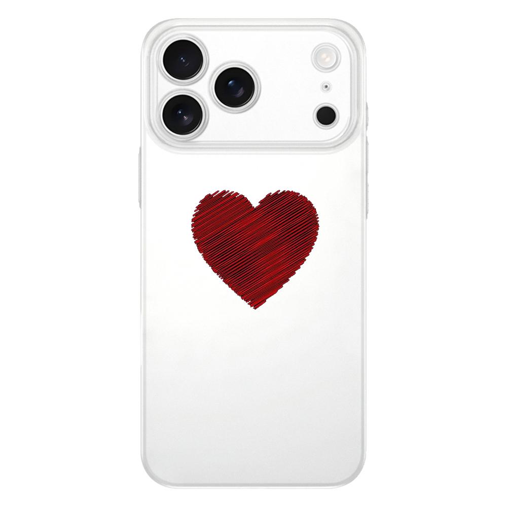 I Love You Pink Heart Soft Clear TPU Phone Case For iPhone 17 Air 16E 16 11 15 14 Pro MAX 12 13 7 8 Plus SE Easter Cover